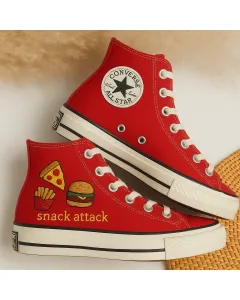 Embroidered Canvas Sneakers for Men, Women, Kids – Stylish Embellishments for Casual Outings, Social Gatherings for Weddings & Festivals - Custom Embroidered - Main View
