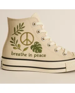 Embroidered Canvas Sneakers for Men, Women & Kids – Stylish & Sustainable Footwear for Casual Days and Outdoor Adventures for Weddings & Festivals - Custom Embroidered - Main View