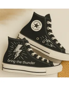 Embroidered Canvas Sneakers for Women, Men, Kids – Big Style Statement for Everyday Wear, Special Occasions - Custom Embroidered - Main View