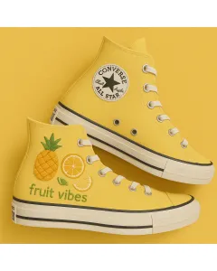 Embroidered Canvas Sneakers for Women, Men, Kids – Stylish Summer Footwear for Casual Outings, Beach Days for Weddings & Festivals - Custom Embroidered - Main View