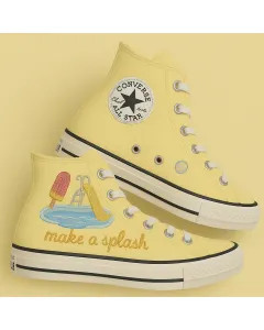Embroidered Canvas Sneakers for Women, Men, Kids – Stylish Summer Footwear for Casual Outings, Beach Days for Weddings & Festivals - Custom Embroidered - Main View