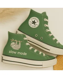 Embroidered Canvas Sneakers for Women, Men, Kids – Stylish Comfort for Everyday Wear, Casual Outings - Custom Embroidered - Main View