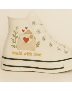 Embroidered Canvas Sneakers for Women, Men, Kids – Stylish Customization for Casual & Trendy Outfits for Weddings & Festivals - Custom Embroidered - Main View