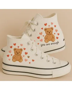 Embroidered Canvas Sneakers for Women, Men, Kids – Stylish Comfort for Casual Outings, Everyday Wear for Weddings & Festivals - Custom Embroidered - Main View