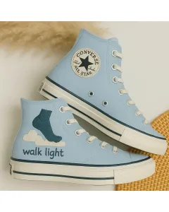Embroidered Detail Sneakers for Trendsetters and Fashionistas – Stylish and Unique for Casual Outings, Everyday Wear - Custom Embroidered - Main View
