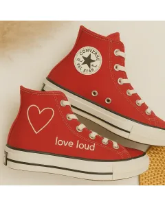Embroidered Doodle Canvas Sneakers for Women, Teens, Girls – Personalized Style for Casual Days, Fun Outings for Weddings & Festivals - Custom Embroidered - Main View