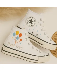 Embroidered Sneakers for Boho Chic Enthusiasts – Stylish Comfort for Casual Outings, Music Festivals - Custom Embroidered - Main View
