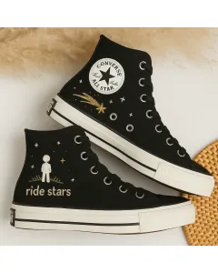 Embroidered Sneakers for Fashionistas, Trendsetters, Style Enthusiasts – Stylish Statement for Casual Outings, Everyday Wear - Custom Embroidered - Main View