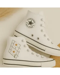 Floral Print Sneakers for Women – Comfort for Casual Walks, Running Errands – Perfect Gift for Fashionistas - Custom Embroidered - Main View