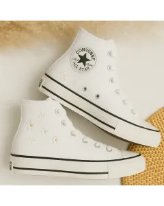 Floral Sneakers for Women and Pet Lovers – Comfortable Shoes for Casual Walks, Pet Adoption Events Perfect Gift for Pet Owners - Custom Embroidered - Main View