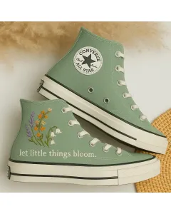 Floral Sneakers for Women – Fashion Statement for Casual Outings, Spring Walks – Perfect Gift for Fashionistas - Custom Embroidered - Main View