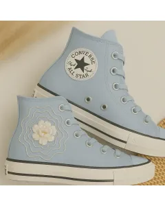 Floral Sneakers for Women – Trendy Footwear for Casual Walks, Chic Outings – Perfect Gift for Fashionistas - Custom Embroidered - Main View