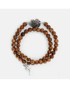 Handcrafted Natural Agarwood Bracelet for Spiritual Gift Buyers – Grounding Energy for Daily Wear, Meditation – Black, Brown – Main View