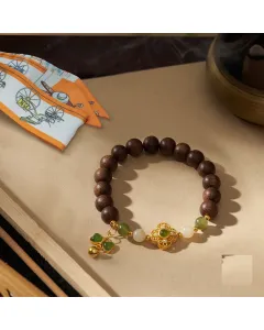 Handcrafted Natural Agarwood Bracelet for Spiritual Gift Buyers – Grounding Energy for Daily Wear, Meditation – Mixed – Main View