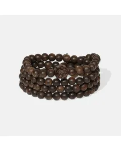 Handcrafted Natural Agarwood Bracelet for Spiritual Souls – Grounding Energy for Daily Wear, Meditation – Mixed – Main View