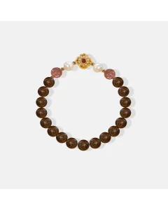 Handcrafted Natural Agarwood Bracelet for Spiritual Souls – Grounding Energy for Daily Wear, Meditation – Mixed – Main View