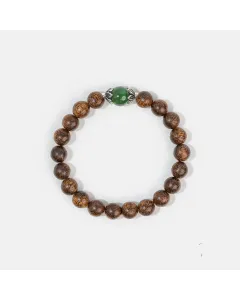 Handcrafted Natural Agarwood Bracelet for Spiritual Souls - Grounding Energy for Meditation, Protection – Brown – Main View