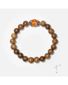 Handcrafted Natural Agarwood Bracelet - Soothing Grounding Energy for Daily Wear, Meditation & Spiritual Gifts – Brown Agarwood – Main View