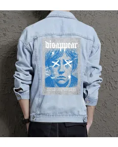 Harry Potter Denim Jacket for Men – Gift for Fans – Christmas Gift - Light Blue - Main View