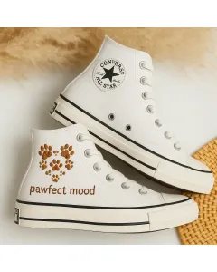 Heart Design Sneakers for Women – for Pet Lovers, Festival Goers, and Animal Rescue Volunteers – Stylish Comfort for Casual Walks, Festivals [great - Custom Embroidered - Main View