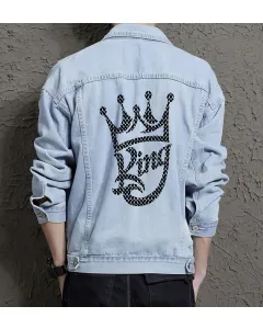 King Crown for Men – Gift for Royalty – Father's Day Gift - Light Blue - Main View