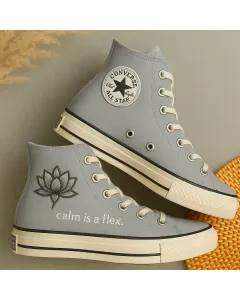 Lotus Rise Womens Sneakers for Yoga Enthusiasts, Pilates Lovers, and Wellness Seekers – Comfortable and Stylish Footwear for Fitness Classes, - Custom Embroidered - Main View