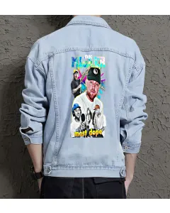 Mac Miller Jean Jacket for Men – Gift for Music Fans – Birthday Present - Light Blue - Main View