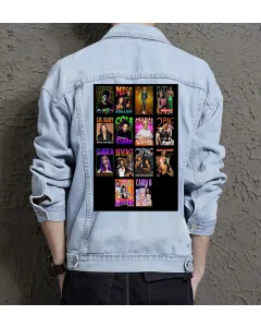 Megan 2pac Beyonce Colechane Jean Jacket for Men – Gift for Music Fans – Birthday Present - Light Blue - Main View