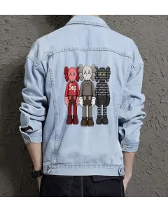 Men's Casual Denim Jacket - for Him - Stylish Look for School Wear - Great Gift for Just Because College Students - Light Blue - Main View