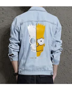 Men's Casual Denim Jacket for Teen Boys - Great Clean Design Gift - Outdoor Activities for Father's Day - Fashion Fans - Light Blue - Main View
