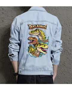 Men's Casual Denim Jacket - Ideal Gift for Son - Versatile Design Style - Great for Weekend Wear - Birthday Gift - Light Blue - Main View