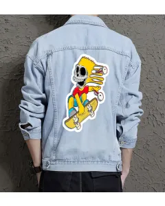 Men's Classic Jean Jacket for Fashion Lover - Clean Design with Day Trips - Gift Idea for Christmas Young Men - Light Blue - Main View