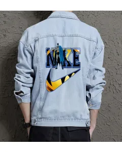 Men's Classic Jean Jacket for Friend - Great Contemporary Style Gift - Campus Style for Celebration - Trend Followers - Light Blue - Main View