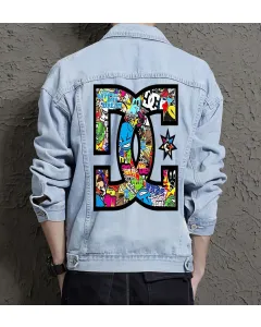 Men's Classic Jean Jacket - Ideal Gift for Son - Simple Style Style - Great for Outdoor Activities - Congratulations Gift - Light Blue - Main View