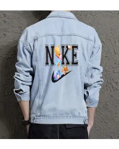 Men's Classic Jean Jacket - Perfect Present for Son - Everyday Style - for Street Style - Back to School Gift - Light Blue - Main View