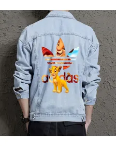 Men's Denim Jacket for Son - Great Button Front Gift - Day Trips for Just Because - Street Style Lovers - Light Blue - Main View