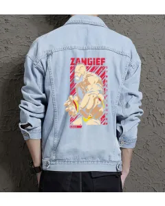 Men's Denim Jacket – Gift for Boyfriend – Vintage Look – Birthday Gift - Light Blue - Main View