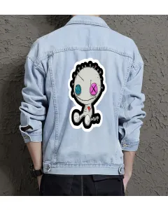Men's Denim Jacket - Gift for Dad on Button Closure - Casual Meetups Style for Valentine's Day - Young Men - Light Blue - Main View