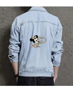 Men's Denim Jacket - Gift for Him - Button Closure for Weekend Wear - Just Because for Streetwear Enthusiasts - Light Blue - Main View