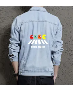 Men's Denim Jacket - Gift for Husband - Slim Fit - Birthday Gift - Light Blue - Main View