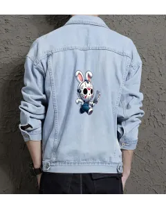 Men's Denim Jacket - Perfect Present for College Student - Urban Design - for Social Events - Valentine's Day Gift - Light Blue - Main View