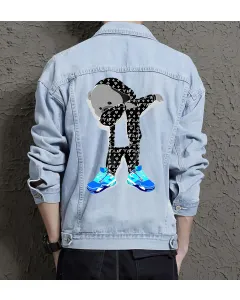 Men's Denim Outerwear - for Graduate - Casual Style for Everyday Wear - Great Gift for Father's Day Young Men - Light Blue - Main View