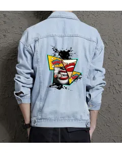 Men's Denim Outerwear for Teen Boys - Great Versatile Design Gift - Campus Style for Thank You Gift - College Students - Light Blue - Main View