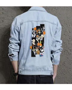 Men's Denim Outerwear - Gift for Friend on Button Closure - City Outings Style for Congratulations - Active Men - Light Blue - Main View