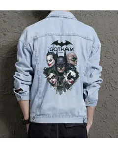 Men's Denim Outerwear - Gift Idea for Friend - Button Front for Weekend Wear - Perfect for College Start - Light Blue - Main View