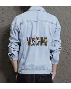 Men's Denim Outerwear - Gift Idea for Son - Contrast Stitching for School Wear - Perfect for Birthday - Light Blue - Main View