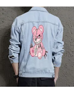 Men's Denim Outerwear - Ideal Gift for Teenager - Everyday Style Style - Great for Urban Fashion - Graduation Gift - Light Blue - Main View