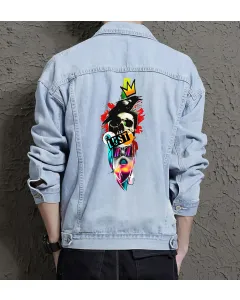 Men's Jean Jacket for Brother - Great Contemporary Style Gift - Social Events for College Start - College Students - Light Blue - Main View