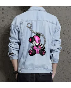 Men's Jean Jacket for Dad - Great Contemporary Style Gift - Casual Hangouts for Celebration - Style-conscious Men - Light Blue - Main View