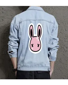 Men's Jean Jacket - for Nephew - Button Front for Campus Style - Great Gift for Anniversary Gen Z Men - Light Blue - Main View
